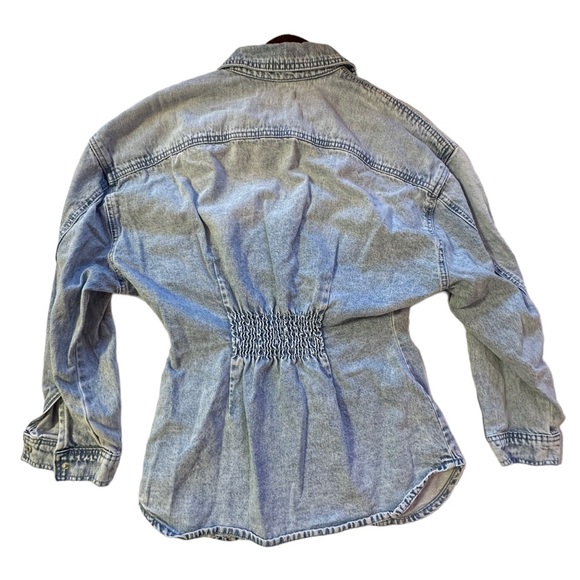 Women's Blank NYC Cinched Denim Shirt Jacket/Shacket - Size S - Picture 4 of 9